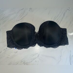 Victoria secret dream angels push up strapless padded underwire bra 36c lace new